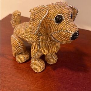 Handcrafted Golden Retriever/lab beaded dog